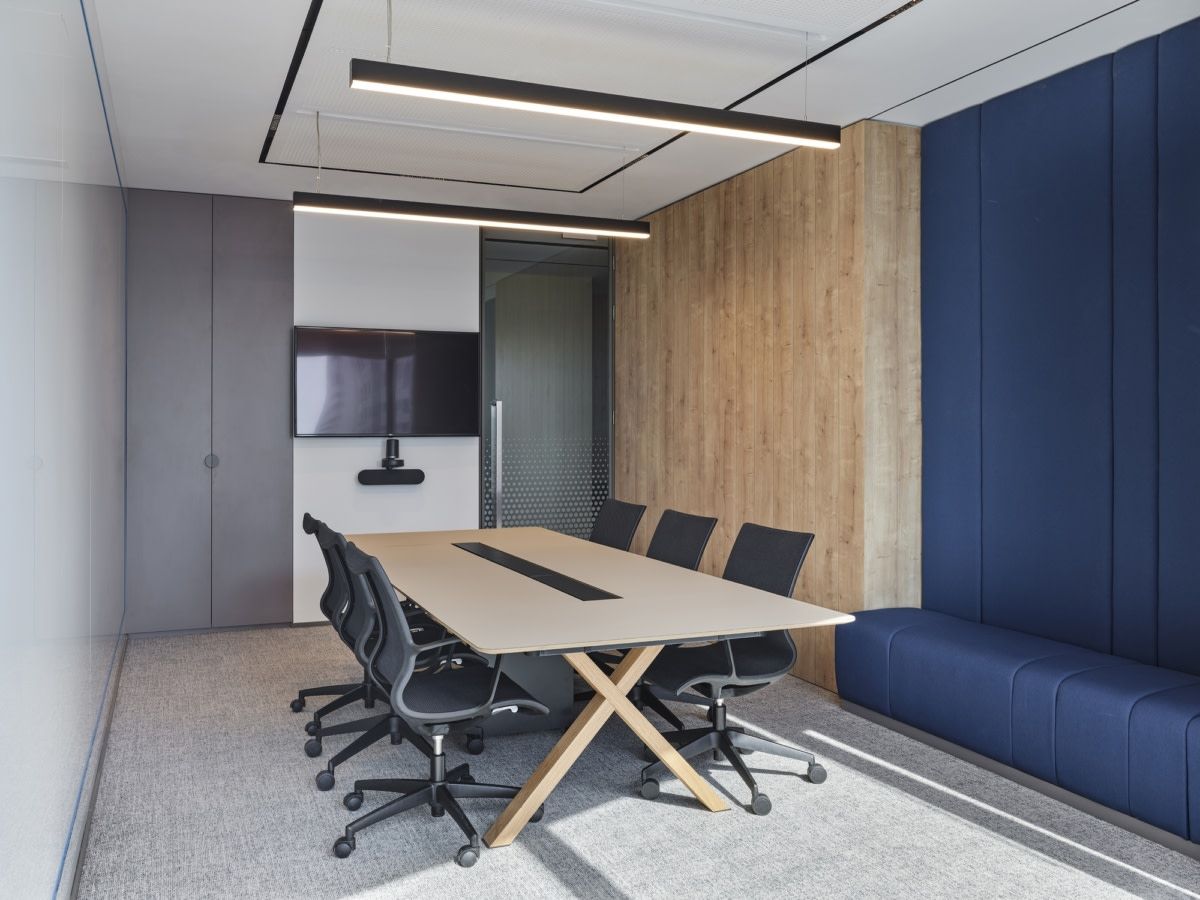 Collaborative Boardroom featuring Ergonomic High-Back Mesh Chairs #5